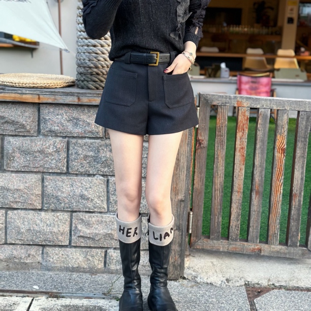 设计师品牌 腰带短裤