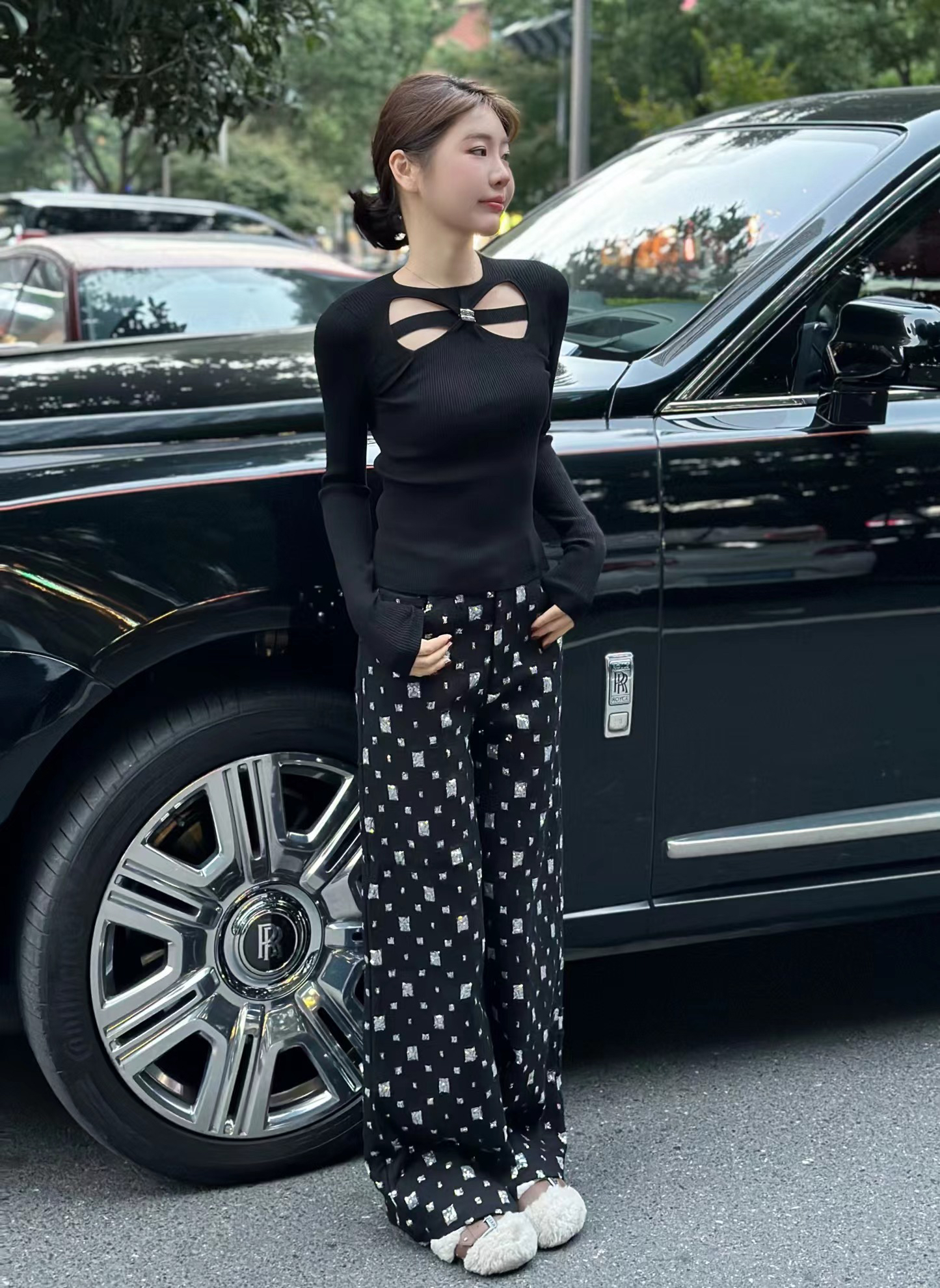 UTUH TUWFW2K319 亮片长裤