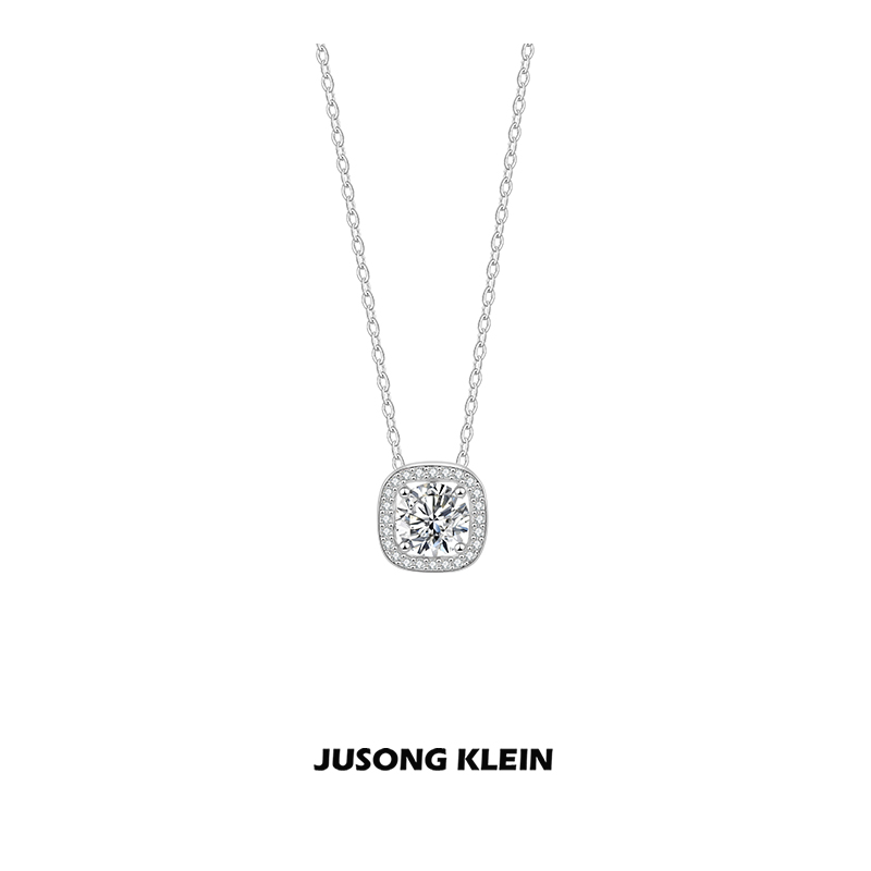 Jusong klein 钛钢项链 方糖项链女轻奢时尚饰品小