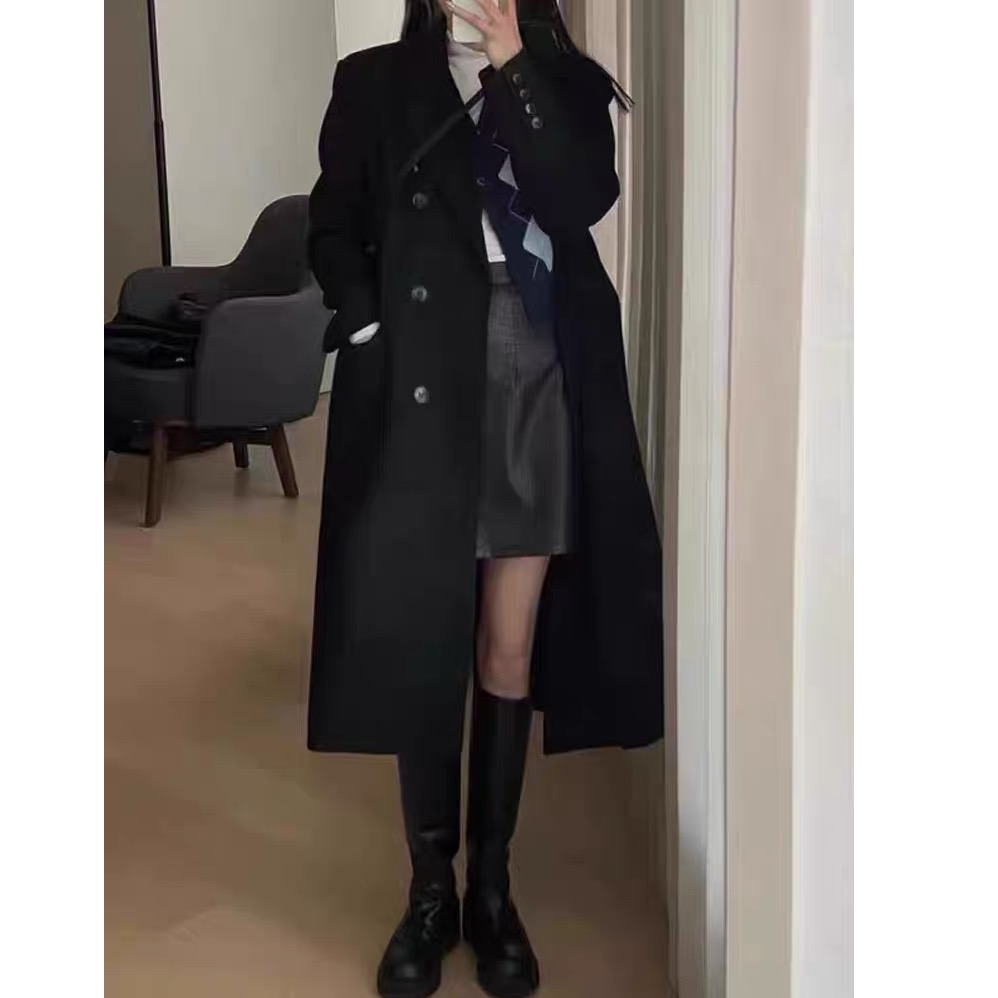 【每日上新】韩版气质显瘦呢子大衣休闲百搭宽松毛呢外套女