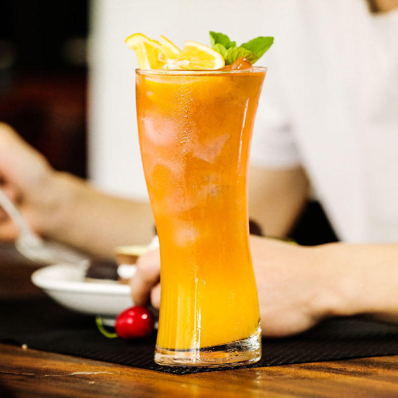 创意波浪玻璃杯喝水杯子鸡尾酒啤酒莫吉托杯果汁拿铁咖啡牛奶茶杯