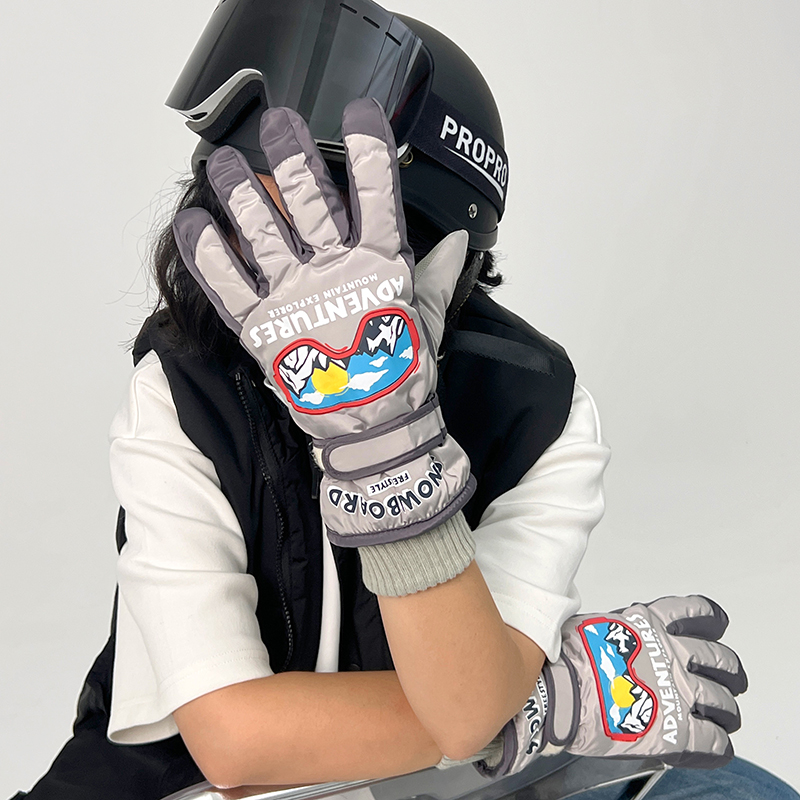 滑雪手套护腕单双板护具防风防寒防泼水2023新款男女秋冬季骑行
