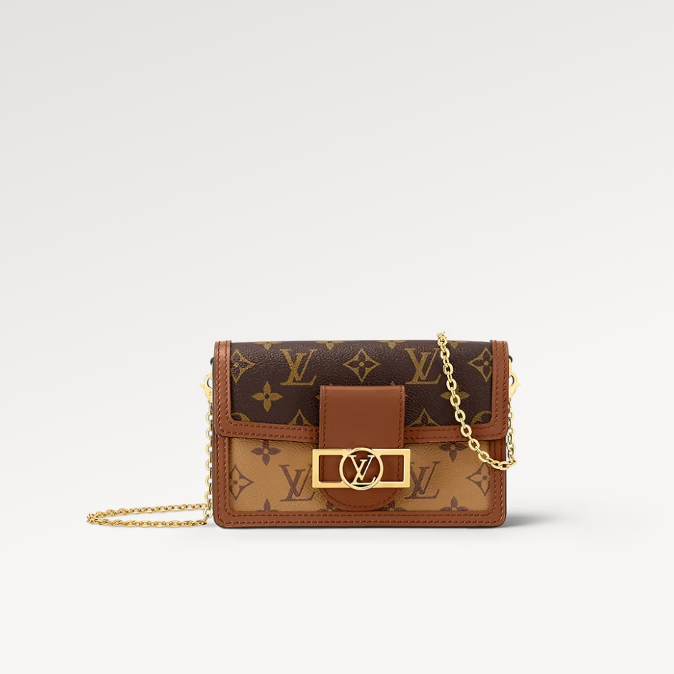 全新未使用 LouisVuitton/路易威登 老花达芙妮 单肩手提包链条包