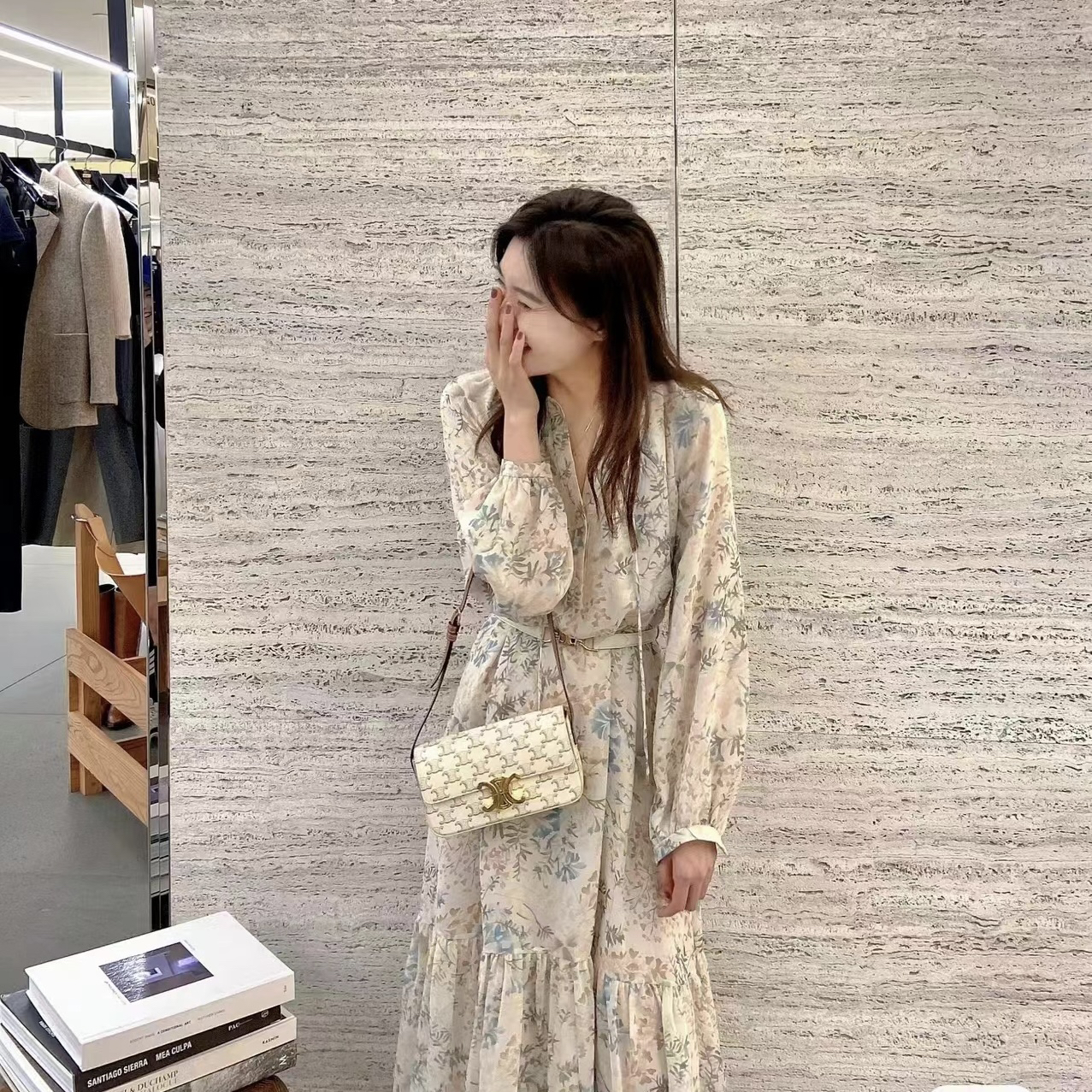99新/CELINE/赛琳/celine满印长裙/36码/公价2.8w