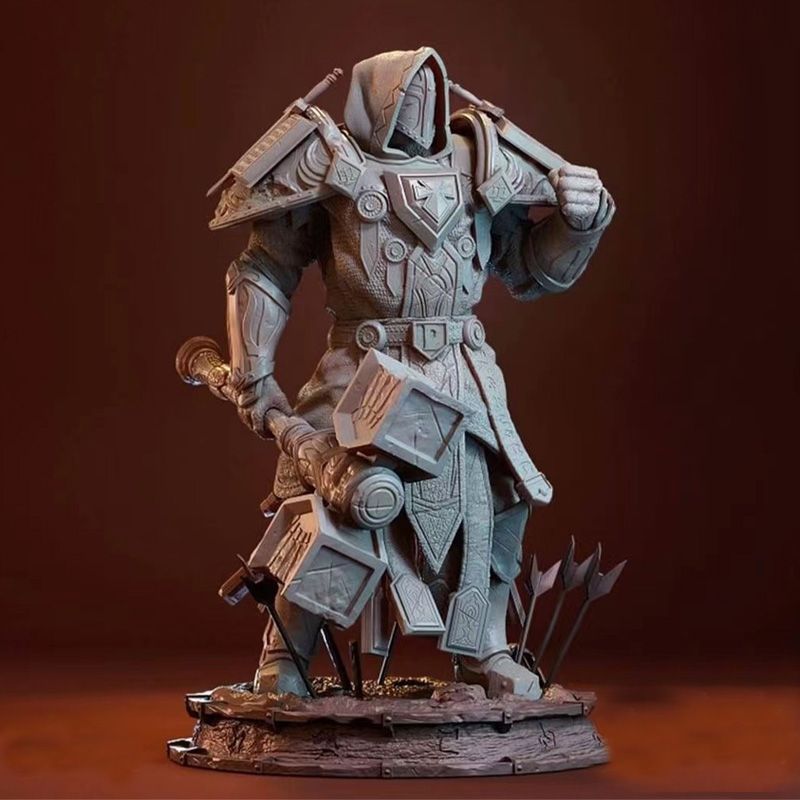 80mm 魔兽世界 圣骑士审判套装 树脂模型兵人 桌面摆件手办白模gk