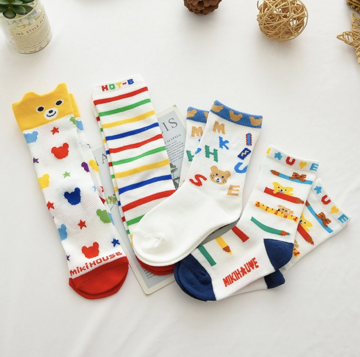 MK儿童袜子长筒袜短袜 夏款男女宝宝袜子（拍一发四）