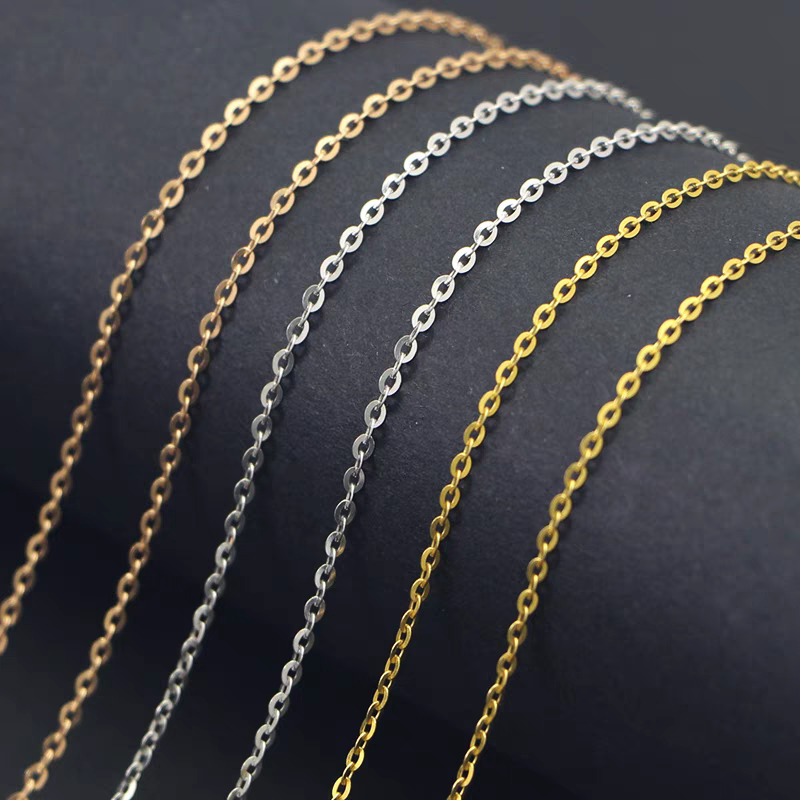 【固定调节闪0链】18k金闪0链素链肖邦链项链百搭锁骨链多款发其一