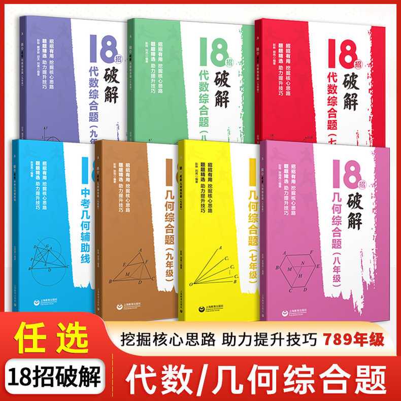 18招破解数学代数/几何 中考初中七八九年级讲练解析压轴题附答案