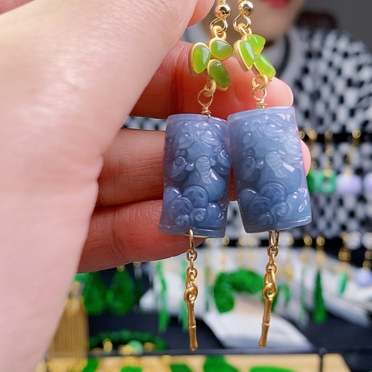 【闪购商品】翡翠耳饰未镶嵌