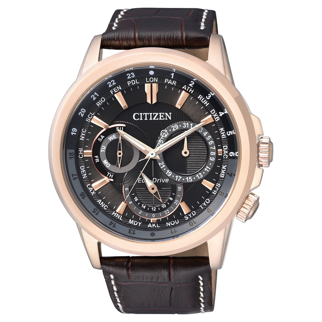Citizen/西铁城男士时尚多功能经典光动能百搭手表官方BU2023-12E