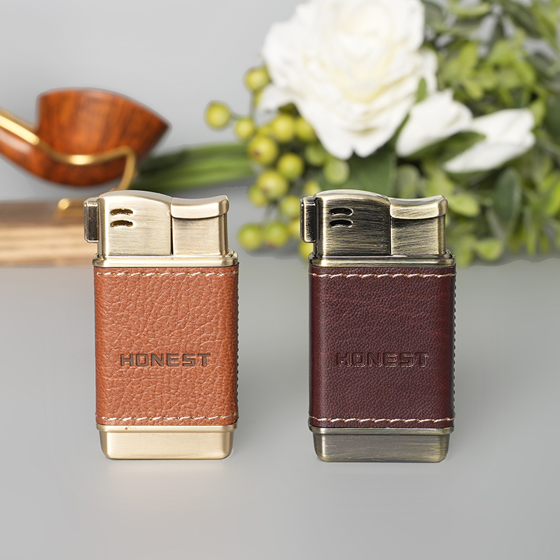 百城多功能打火机烟斗专用男士个性大气斜明火充气打火机防烫烟具