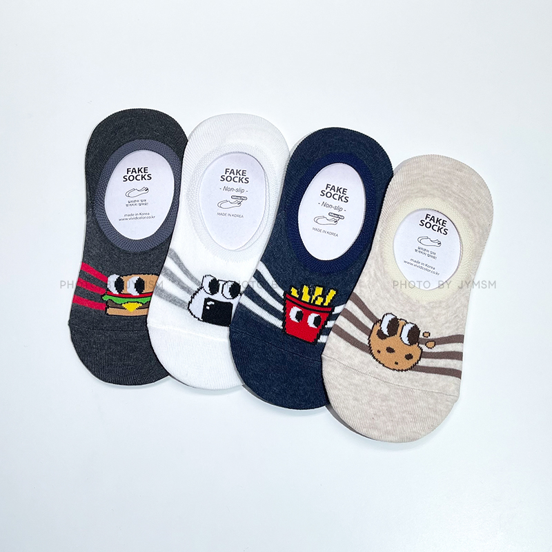 【满5双包邮】韩国袜子汉堡薯条图案女袜