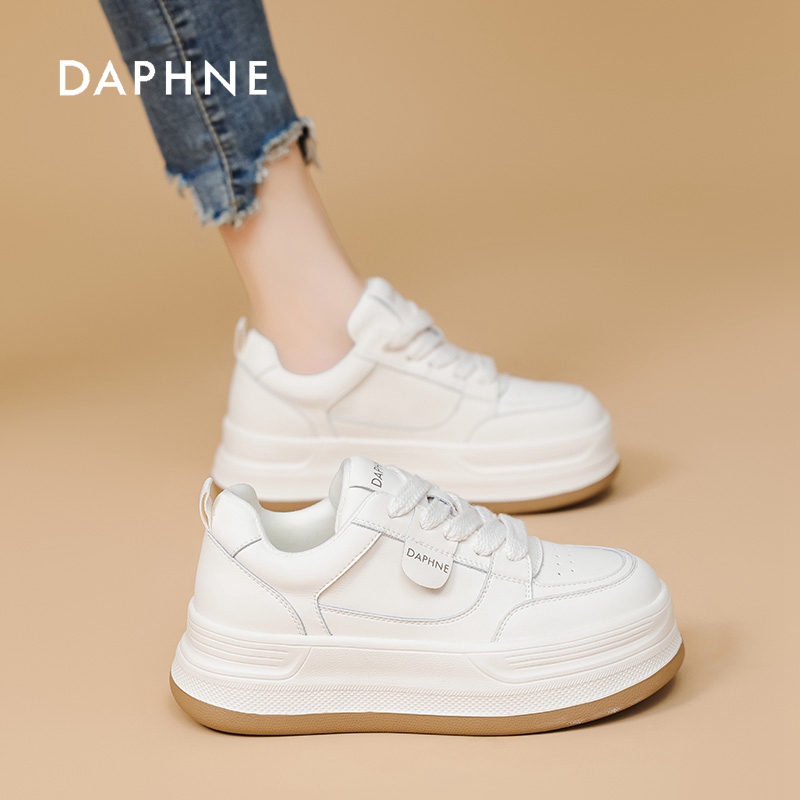 Daphne/达芙妮厚底小白鞋女2025秋冬季新款时尚简约百搭休闲板鞋
