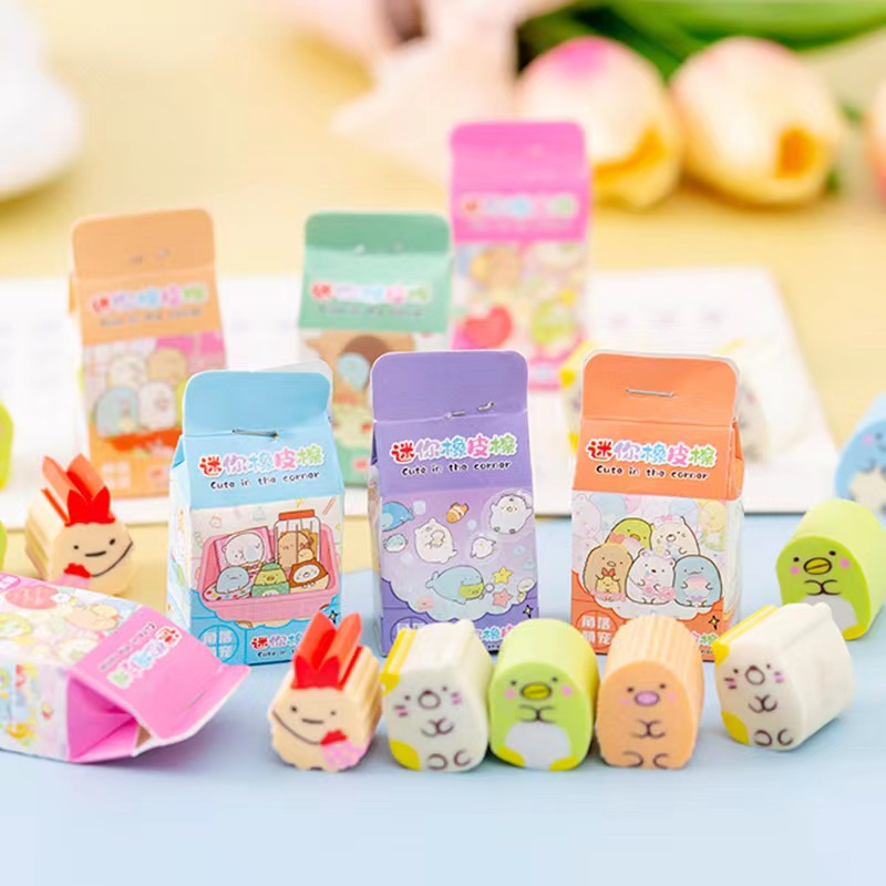 【3个装】创意卡通可爱团子橡皮擦小学生专用擦除动物橡皮擦食物