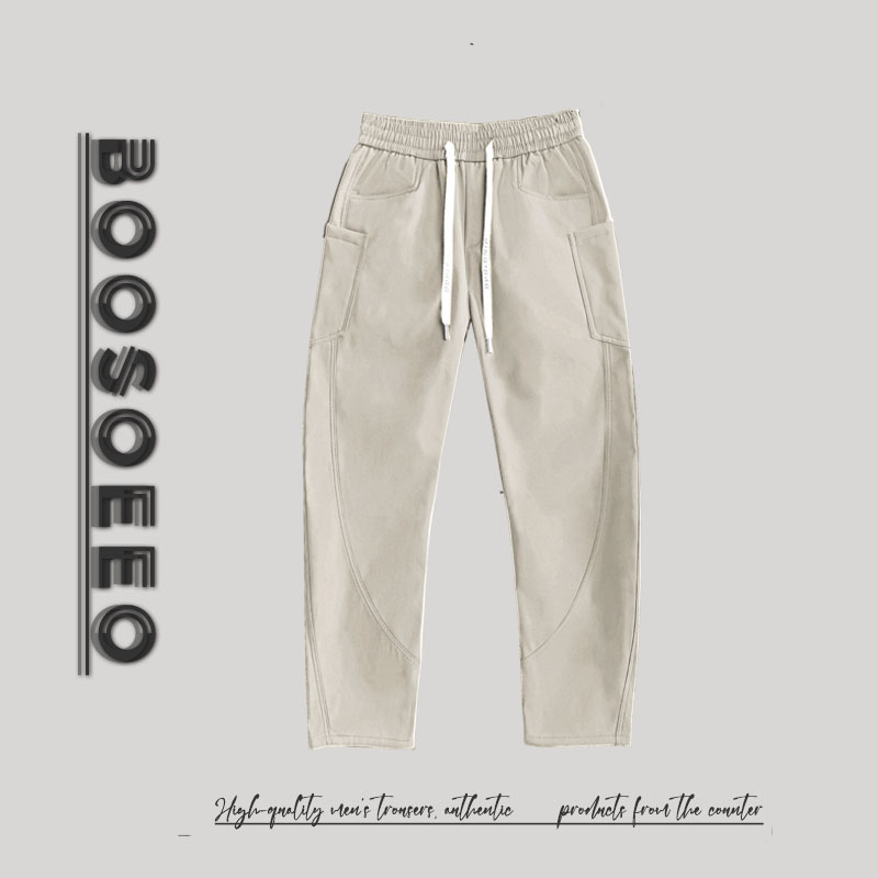 2024年秋季新款美式工装休闲裤设计口袋弯刀裤宽松休闲美拉德裤子