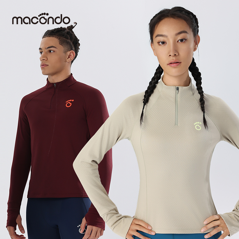 马孔多加绒立领半开拉链上衣3代吸湿排汗 速干 呼吸暖绒 运动上衣