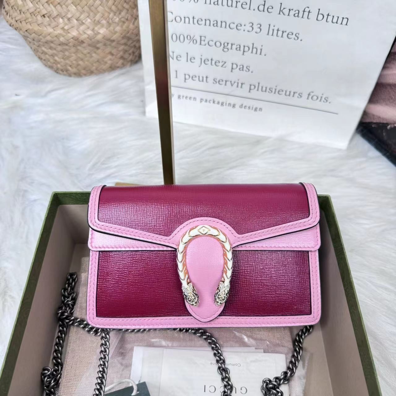 95新 GUCCI/古驰 /伊一/95/734134/单肩包/