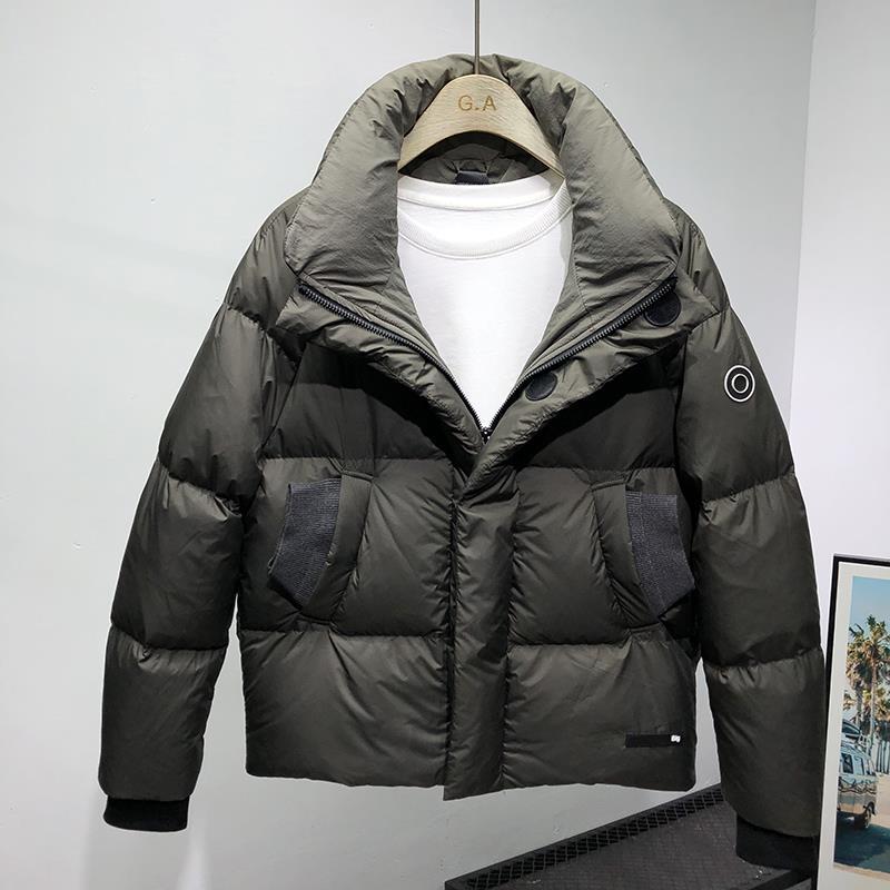 白鸭绒外套男装冬装加厚立领羽绒服男短款青年2023年冬季新款潮流