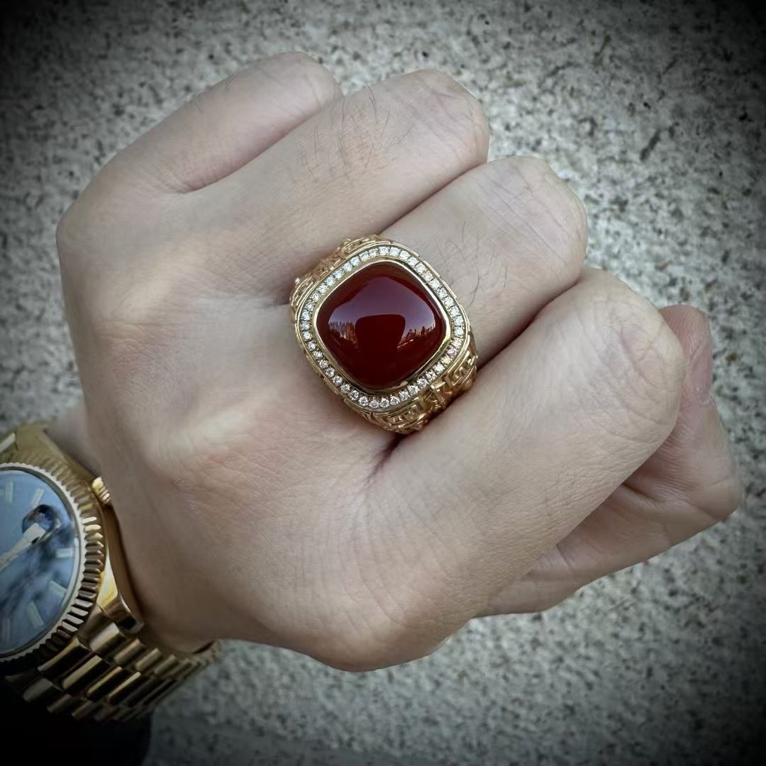 非金属陶瓷戒指 伊品满工款饕餮纹戒指