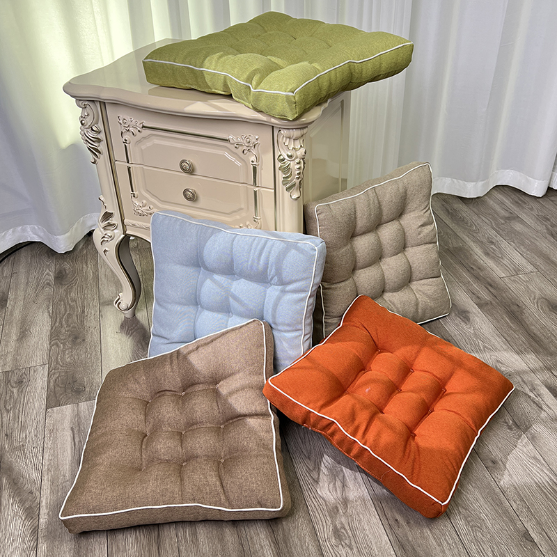 【四方加厚-椅子垫】包边保暖透气坐垫垫子椅垫地毯家用棉麻高端