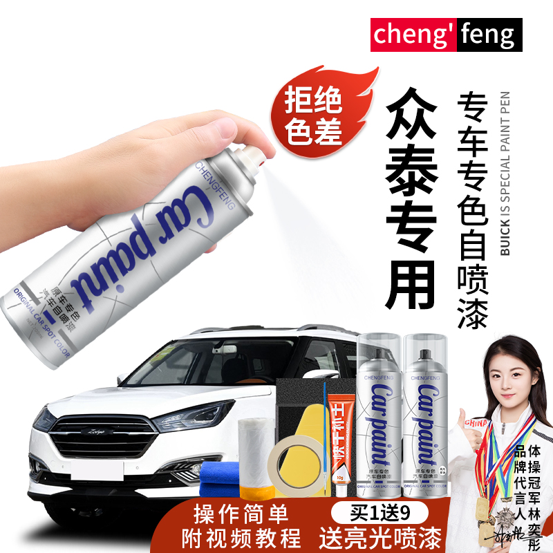 49.众泰汽车t300z500t600 sr9 sr7 e200云100s专用划痕修复手喷漆
