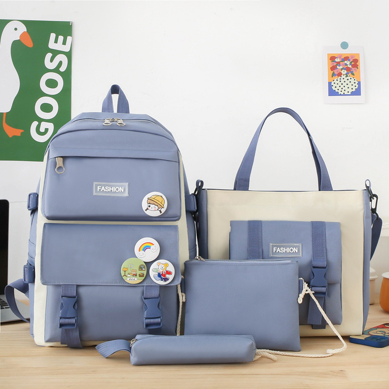 【新疆包邮】   四件套书包女小学生ins初中高中容量