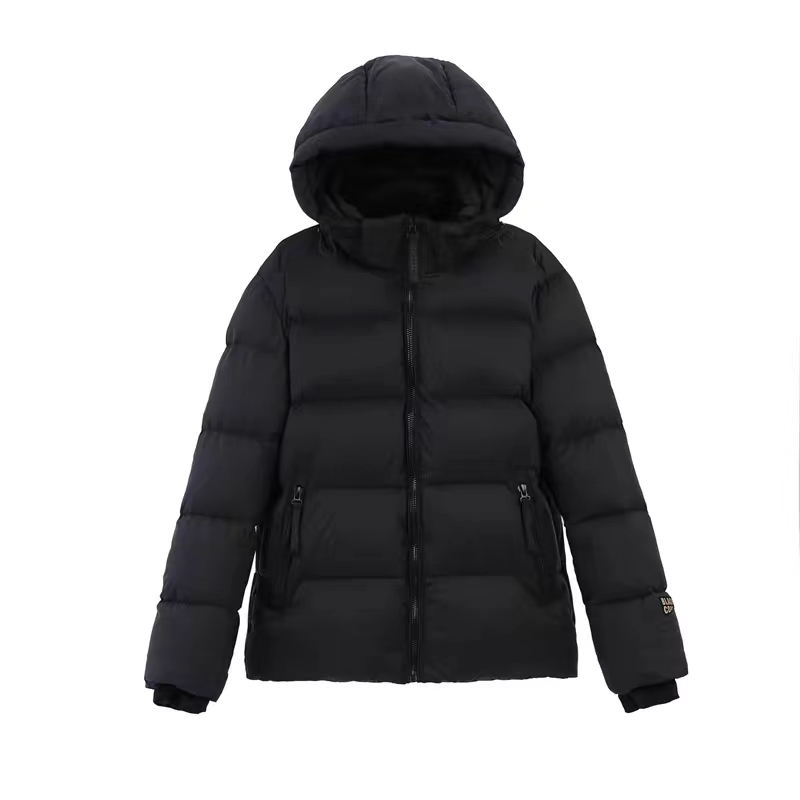 纪梵珂【诗晨定制】新款加厚男女同款黑砖鹅绒服保暖时尚休闲连帽