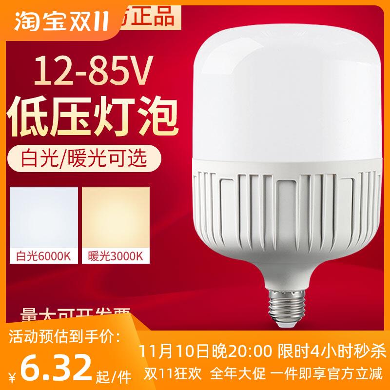 12vled低压灯摆摊灯夜市灯电动车电瓶灯24V36V48V60V90V直流球泡