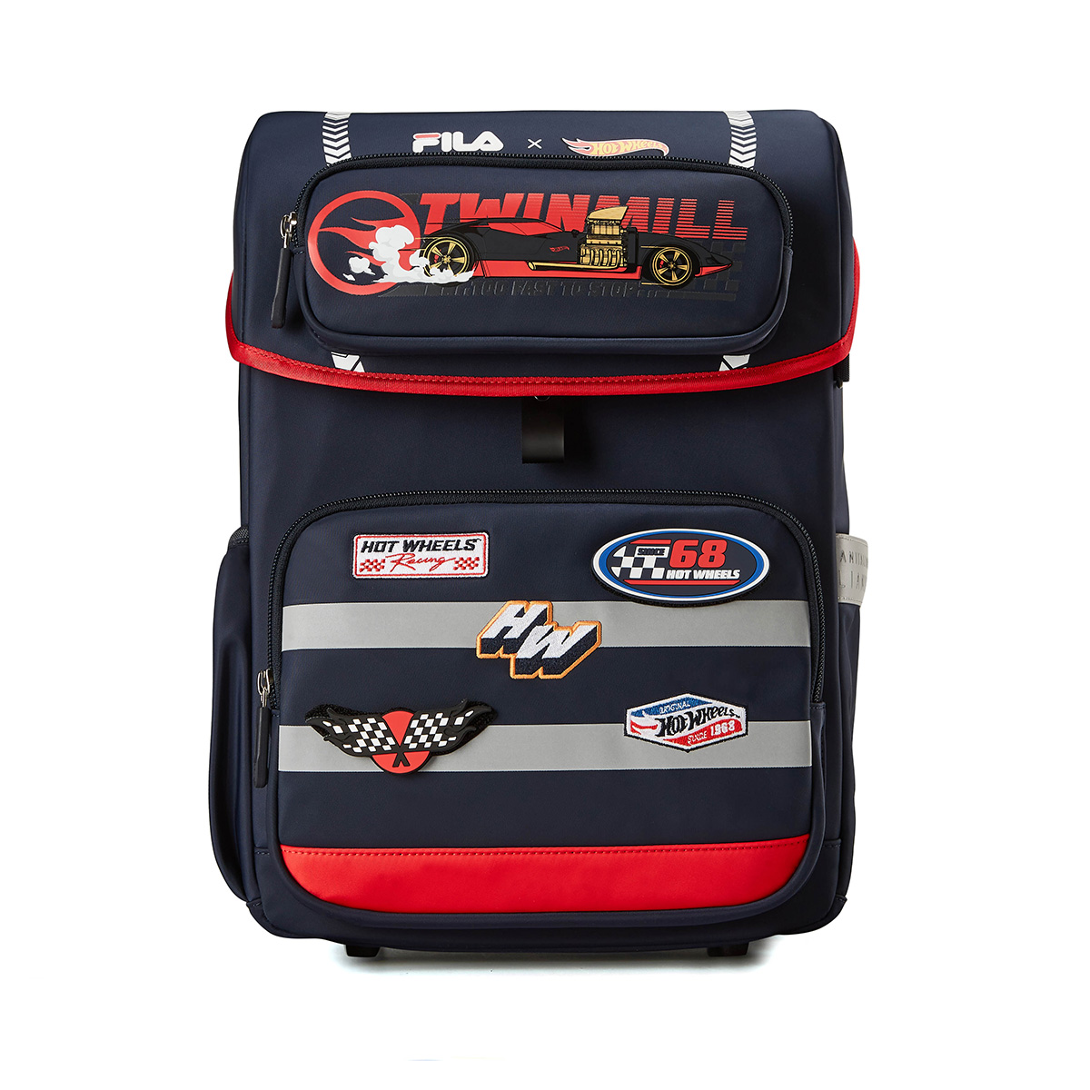 【3D背板减负】FILA斐乐儿童开学季时尚户外高质感护脊双肩背包书包