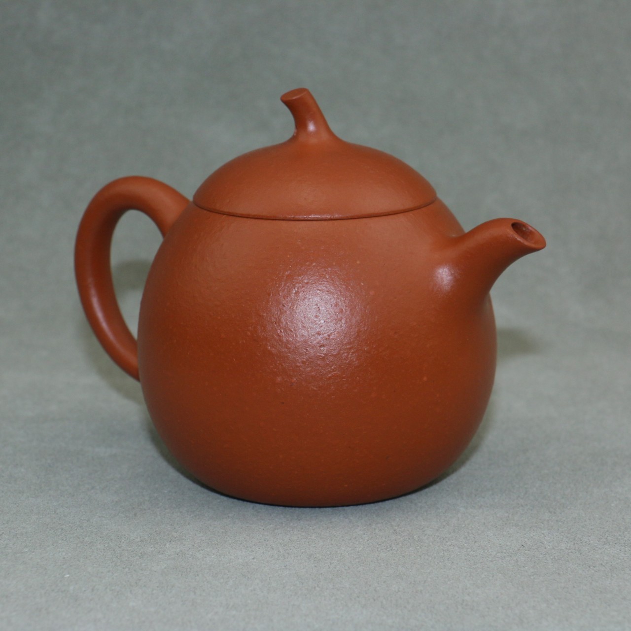 茄瓜壶朱泥小品容量140cc真然堂紫砂壶手磨手捶泥料泡茶壶茶具