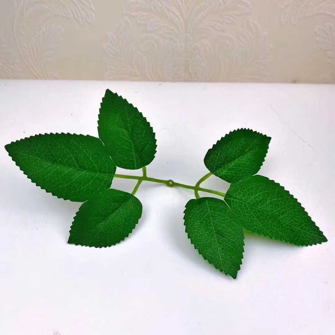 综合链接二号花杆玫瑰花两叉大叶玫瑰花三叉小叶diy仿真材料