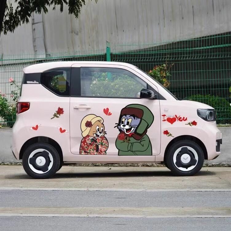 东北风猫和老鼠车贴创意个性汤姆卡通搞笑趣味车身贴摩托车窗装饰