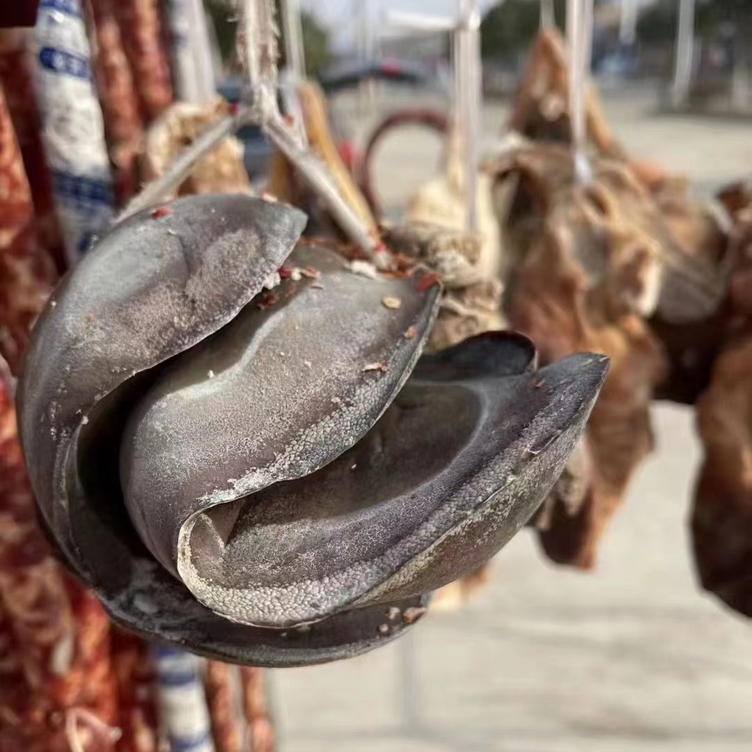 寿县腊味咸味猪肝腌制打卤晒干咸猪肝腊猪肝整个出售2-3斤左右