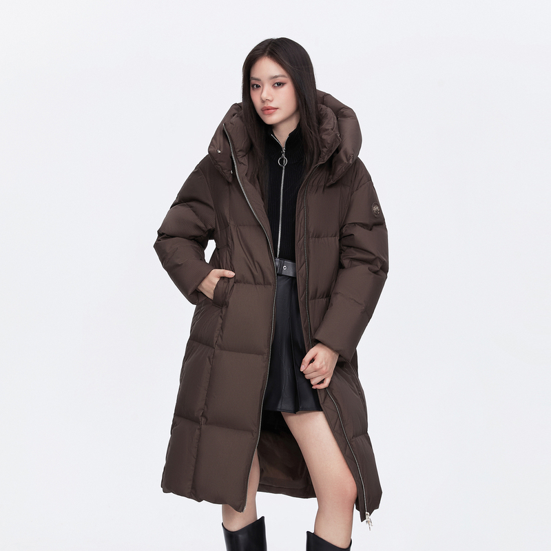 波司登2024冬季新款女长款户外黑金系列时尚高端羽绒服5286休闲