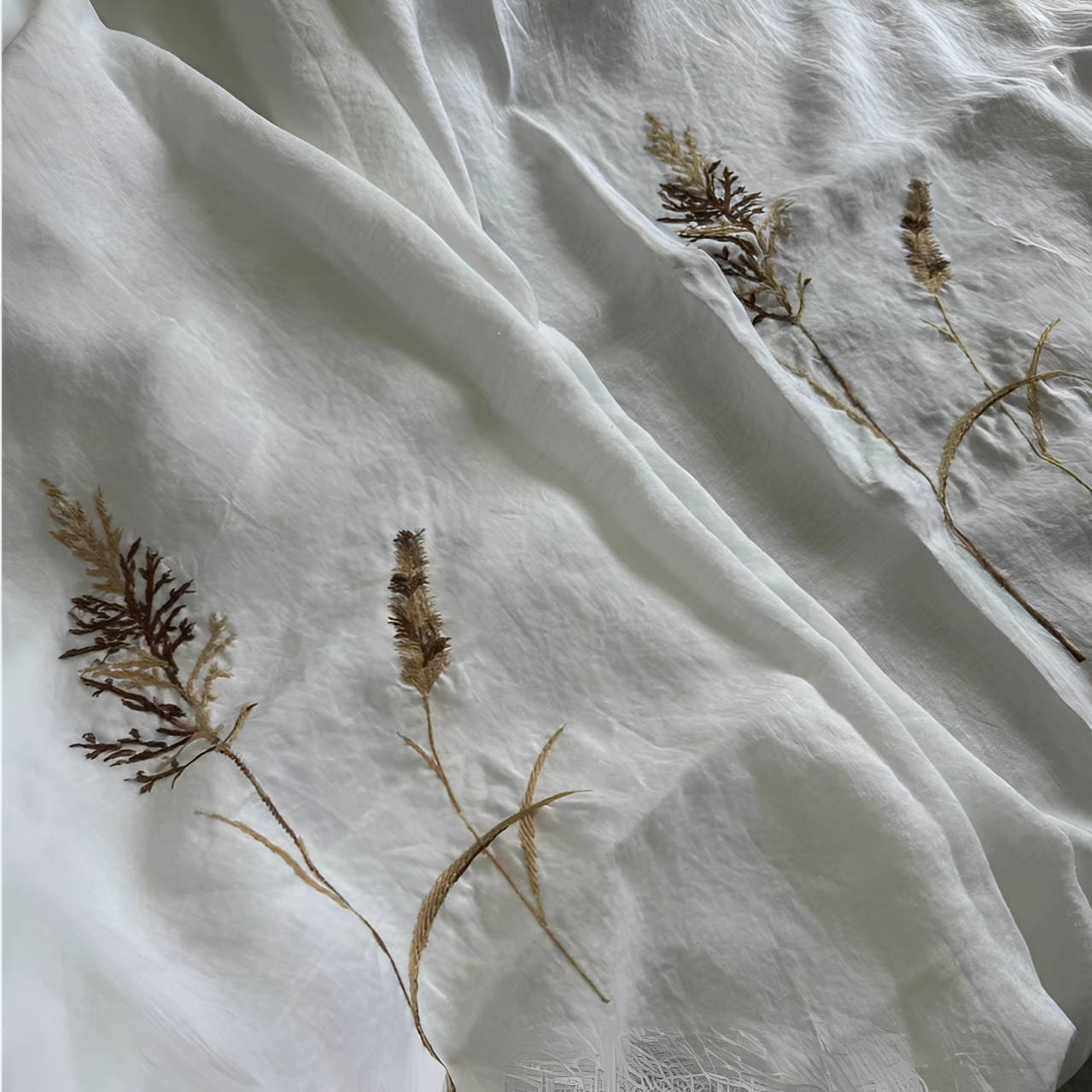 高端牛货！出口意大利刺绣汉麻亚麻床单