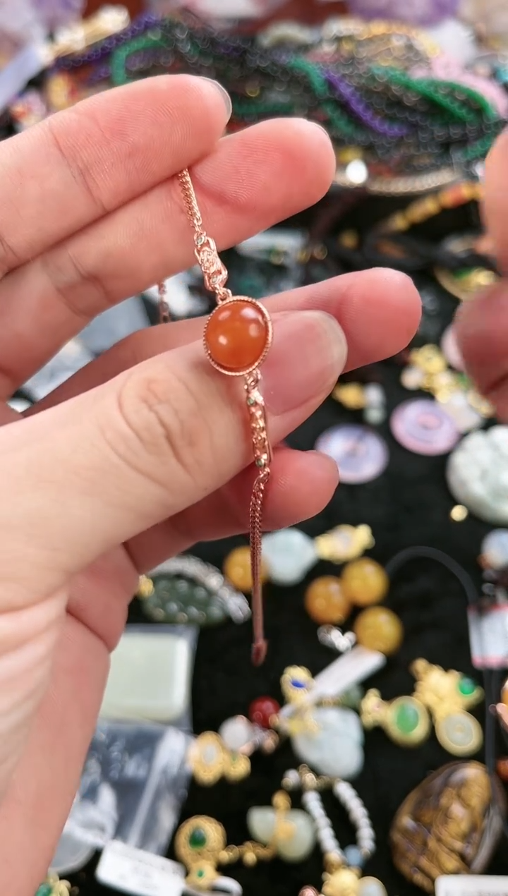 【闪购商品】蜜蜡手链银S925镶嵌1