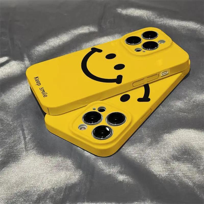 靓壳小众ins简约笑脸苹果13promax手机壳iPhone14菲林壳12全包11