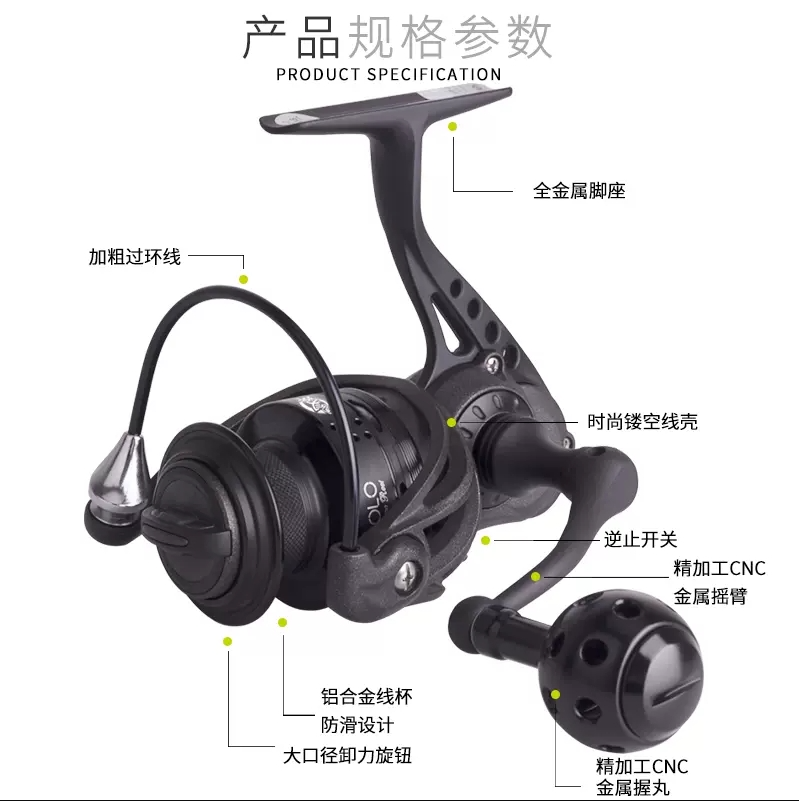YOLO鱼乐战魂鱼线轮FT系列11轴全金属2019远投渔线轮纺车轮路亚轮