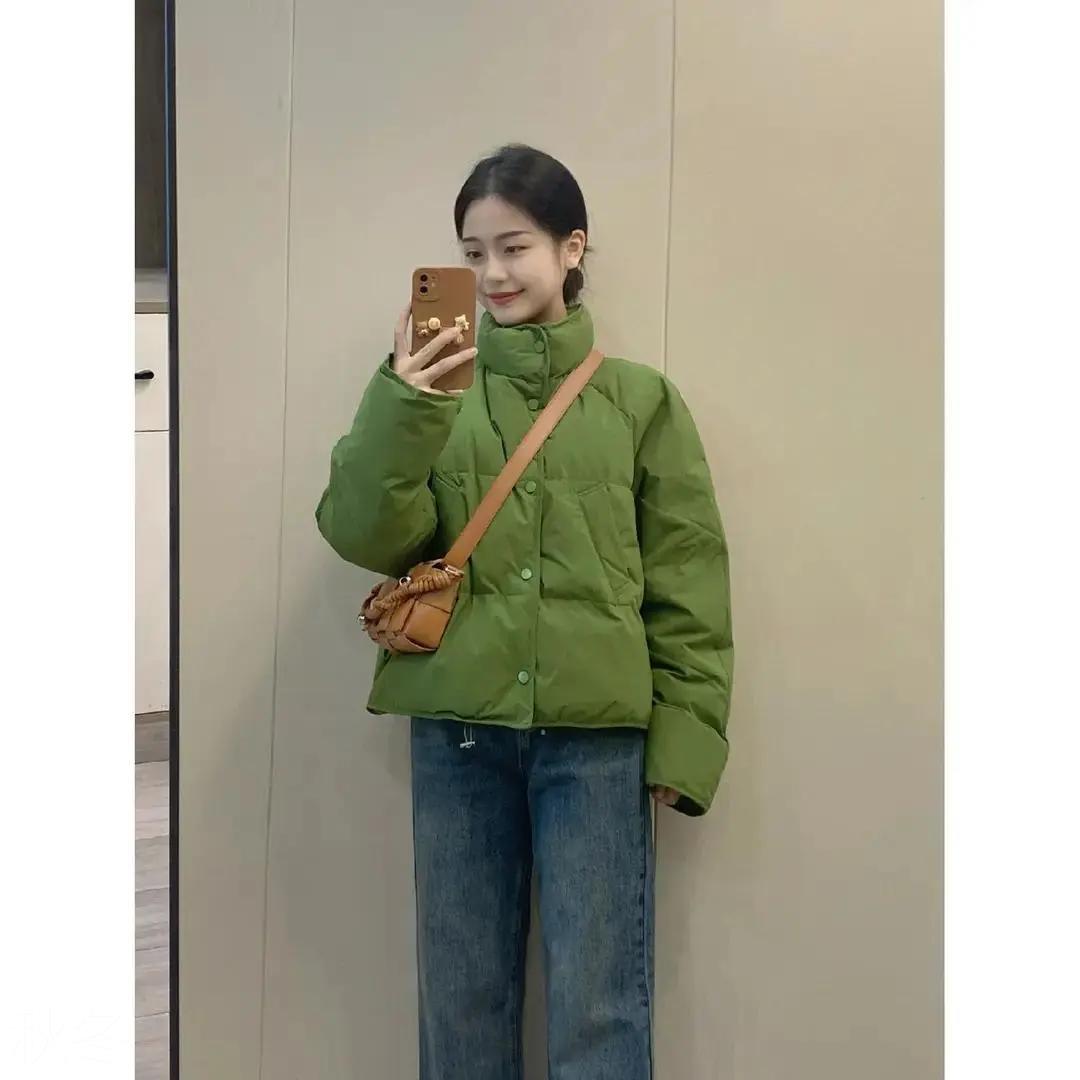 秋冬立领短款羽绒棉服女秋冬韩版外套保暖宽松面A