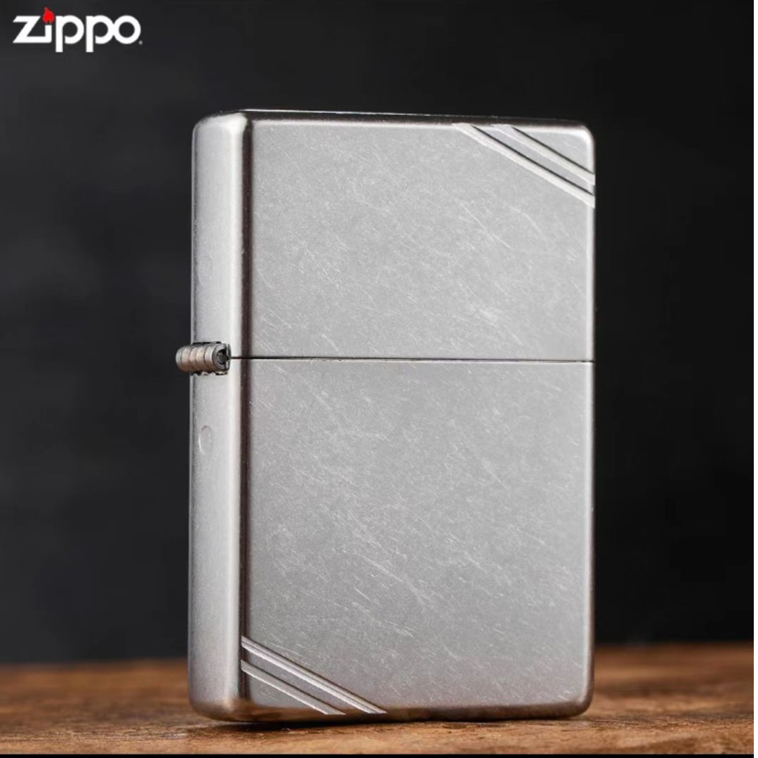 ZIPPO打火机美版原版37切角-花砂防风铬简约时尚商务送男友礼物