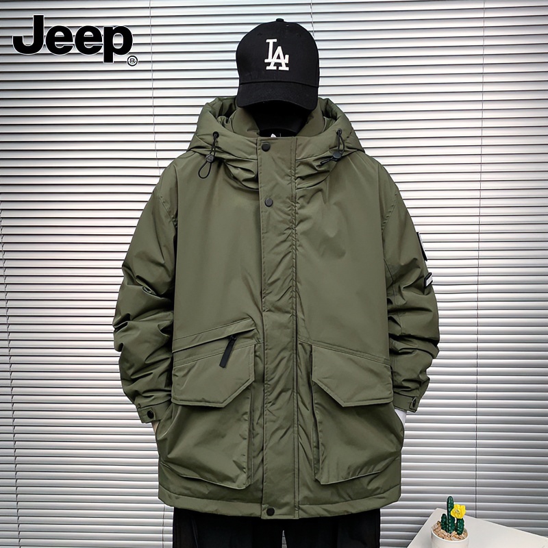Jeep吉普男士羽绒服冬男款大码外套休闲青年保暖百搭宽松潮流男装