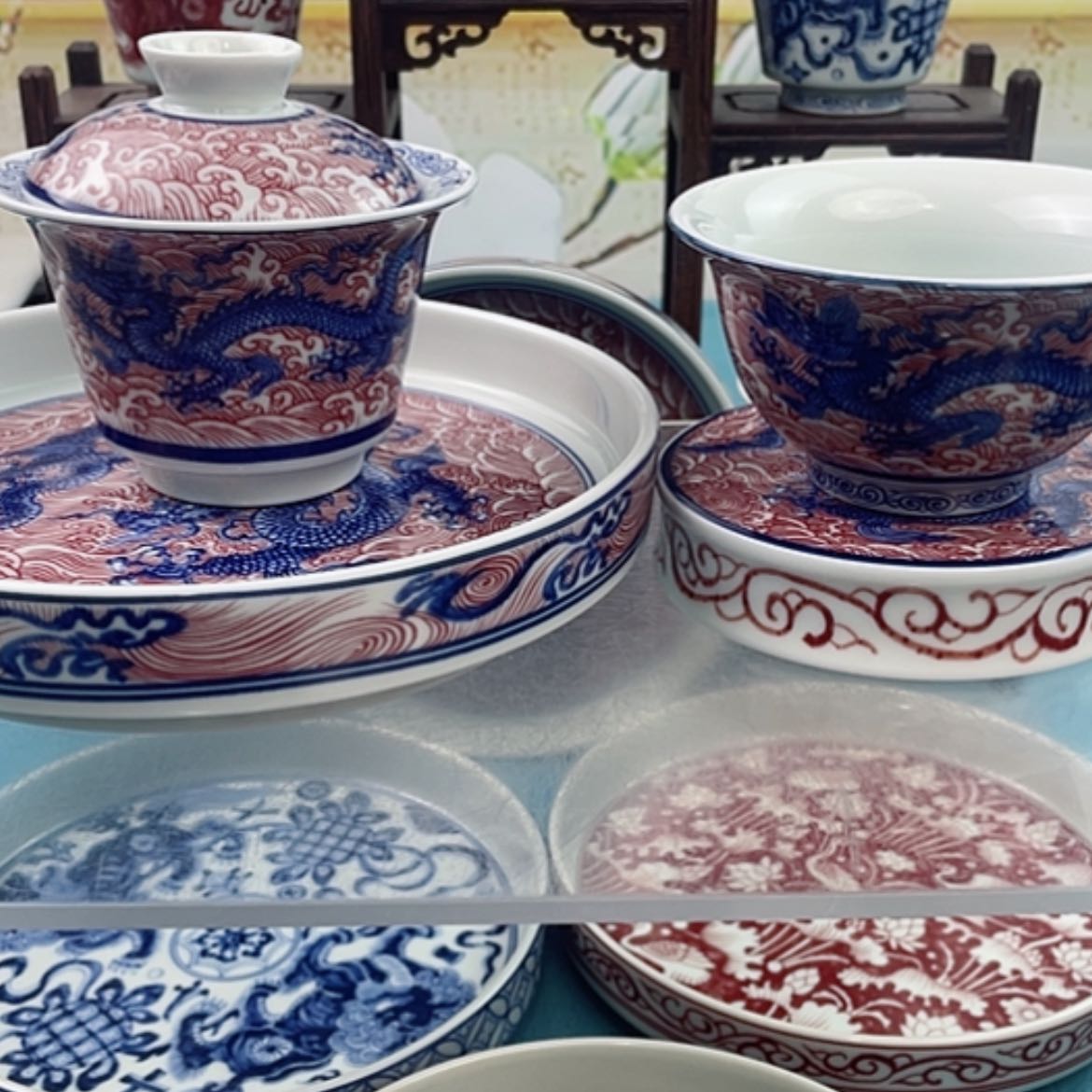 【闪购商品】陶瓷白瓷青龙四件套