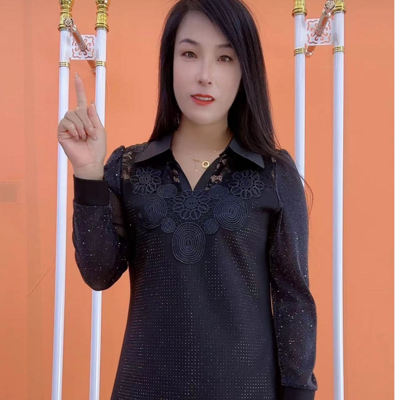 198款衬衫领连衣裙