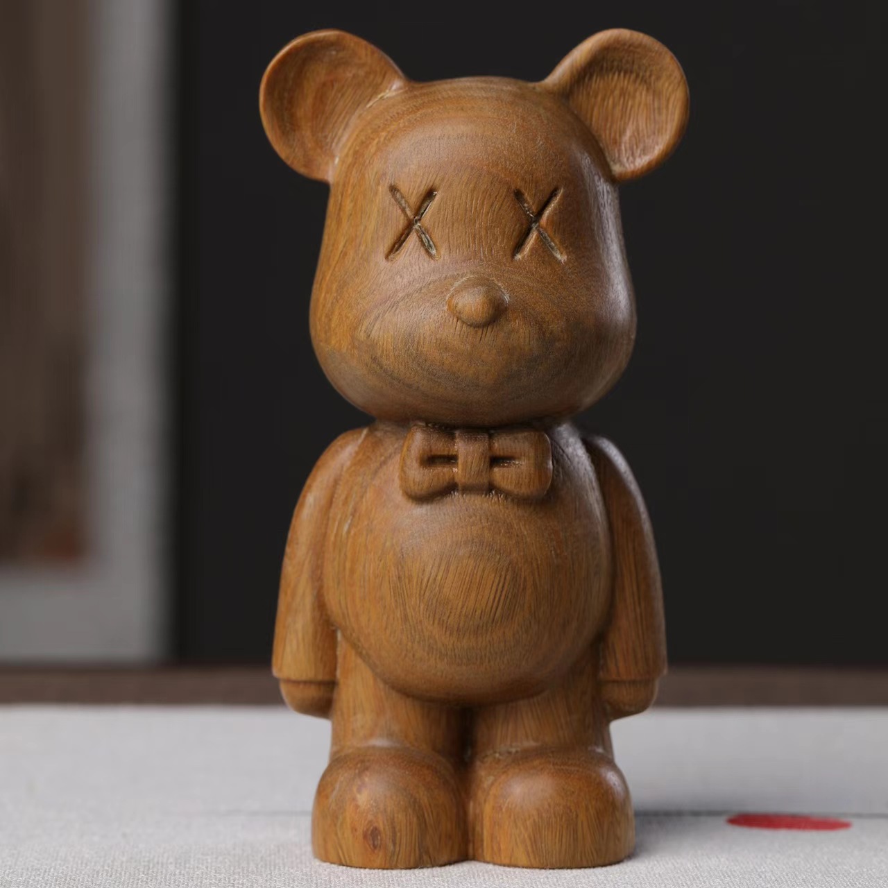 绿檀木手办暴力熊桌面摆件积木熊家居乔迁装饰礼品儿童潮玩具