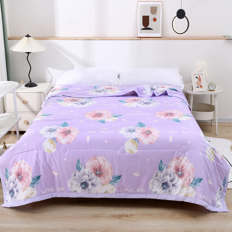 清仓尾货水洗棉夏凉被加厚双人绗缝被子可机洗三层整张棉填充亲肤