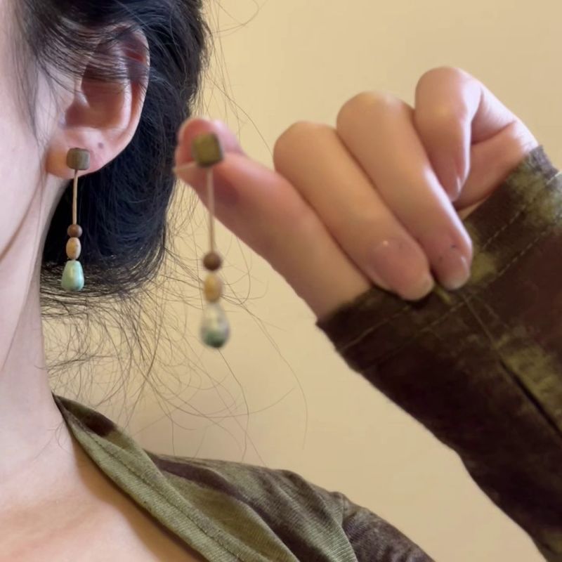 原创古风耳环2024新款爆款气质高级感简约百搭新中式耳钉汉服配饰