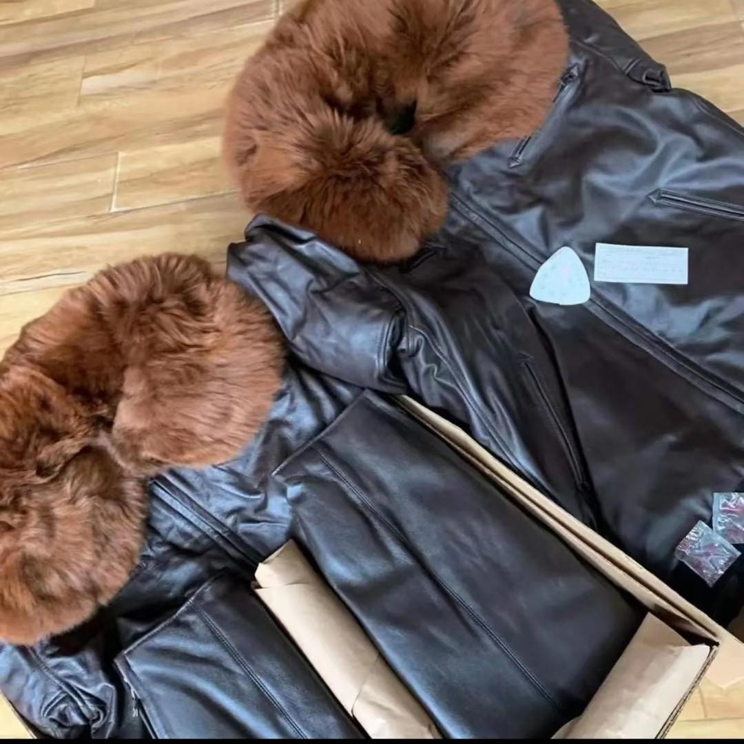 貉毛羊毛领防寒保暖皮服