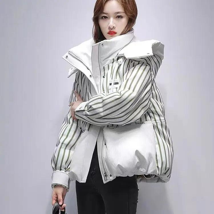 白鸭绒羽绒服女2023新款冬设计感小众今年流行小个子爆款短款外套