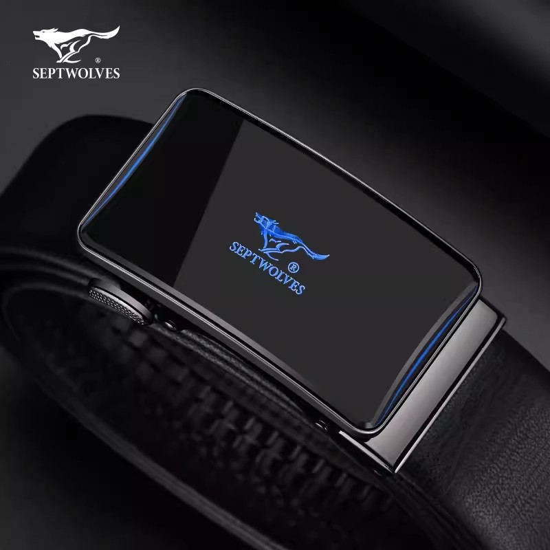 七匹狼男士皮带真皮正品高档品牌头层牛皮腰带男式自动扣男款裤带