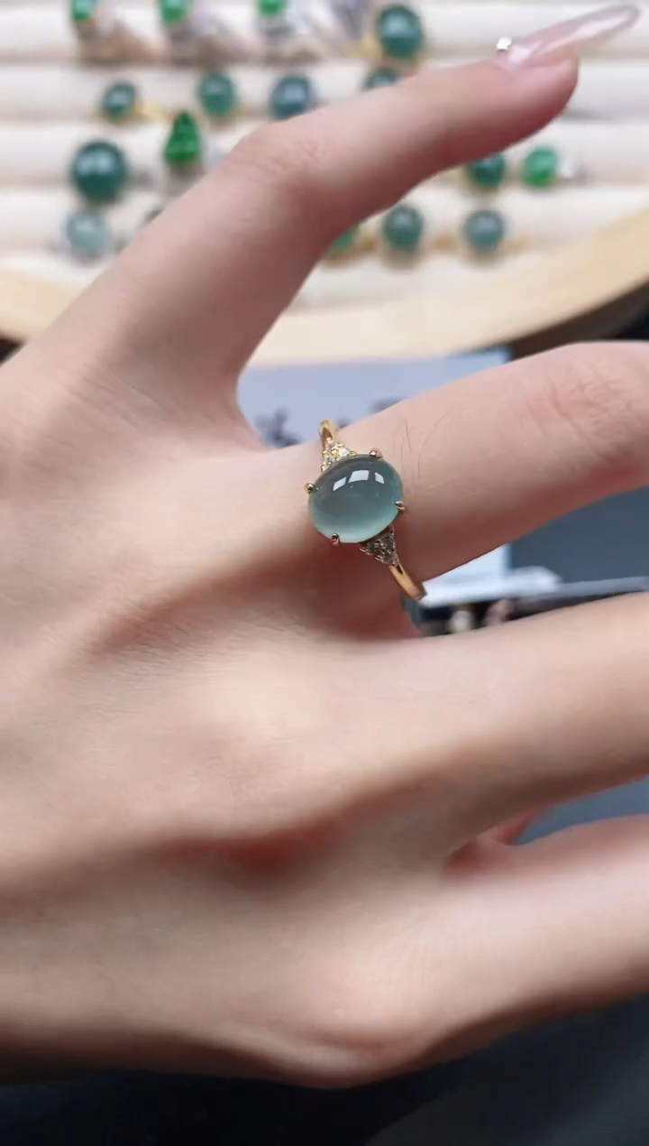 【闪购商品】翡翠戒指银S925镶嵌5151511